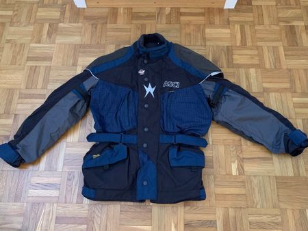 Motorrad Jacke+Hose ASCI mit Handschuhen+Nierengurt -Wie NEU
