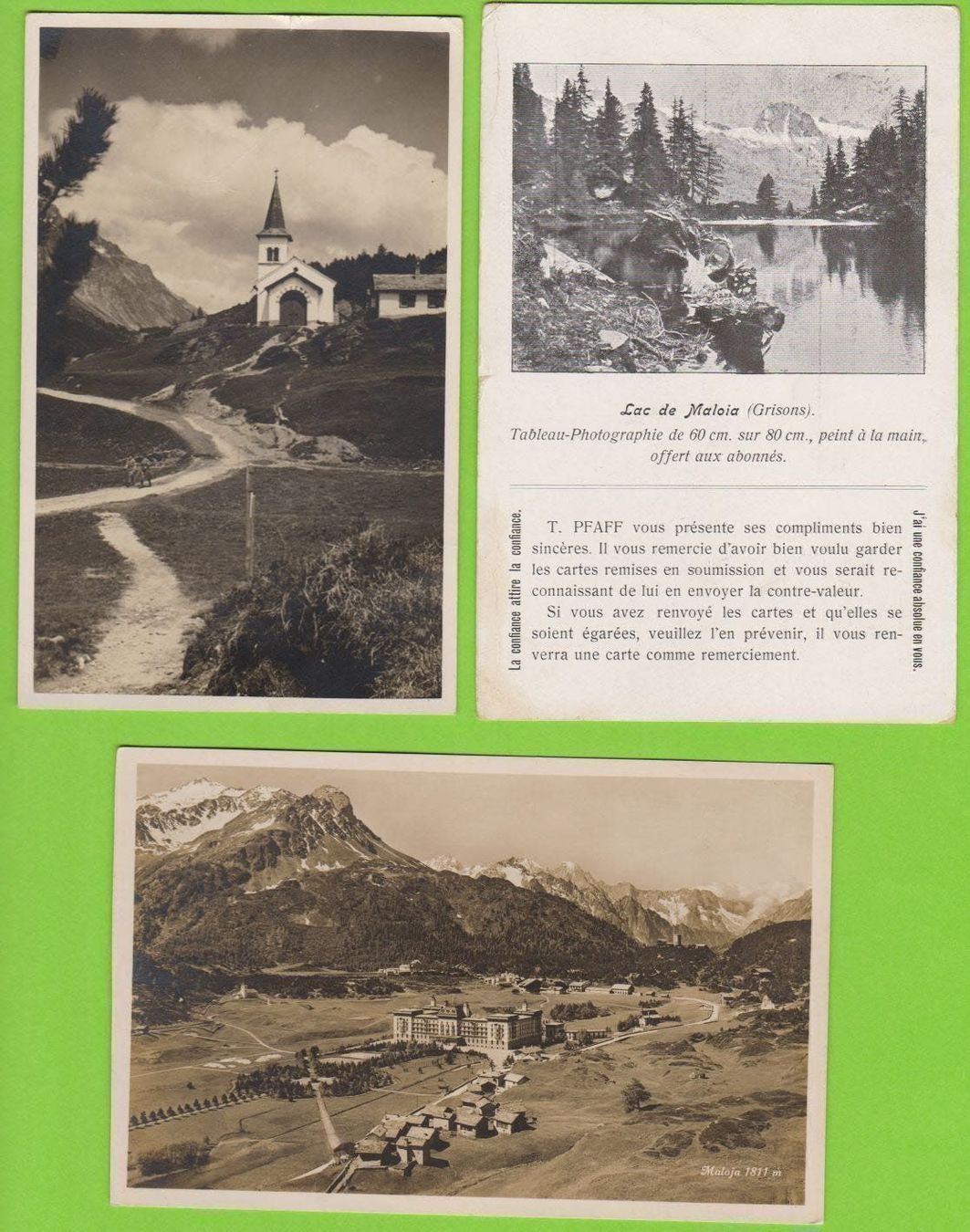 Ansichtskarten: Maloja  5 alte Ansichts-Karten – Gebraucht aus Vitznau von Ropaku