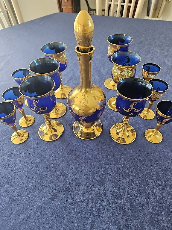 Bicchieri: Antikes Gläserset mit Flasche  – Usato da Bönigen venduto da mam_9zxt 3