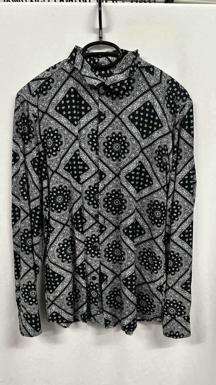 Camicie: Boho Hemd Bohemian Style Bluse schwarz weiss Gr. M – Nuovo e nell'imballaggio originale da Sarmenstorf venduto da taosun1