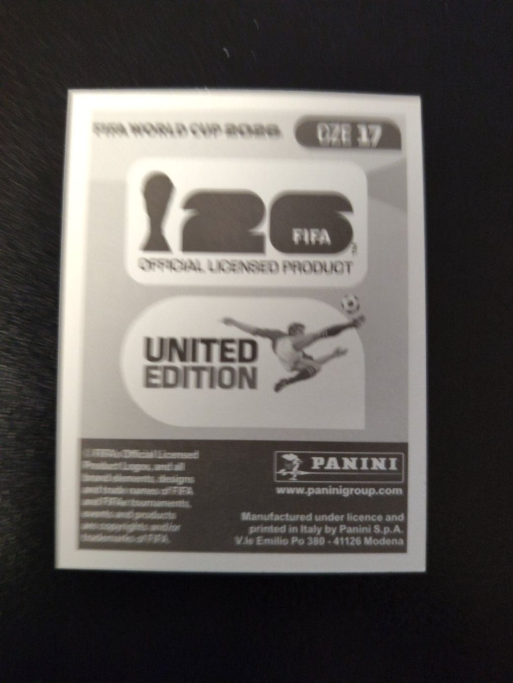 Panini Cartes à collectionner: Panini FIFA World Cup 2026 CZE 17 – Neuf (Voir description) à Matzingen par Clie42 1