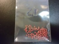 100 perles tungstène rouge met.  2,40 mm