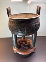 2 pièces en bronze chinois vasque et cache-pot