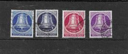 BERLIN WEST DEUTSCHE POST 4 x FREIHEITSGLOCKE 1951 + 1953