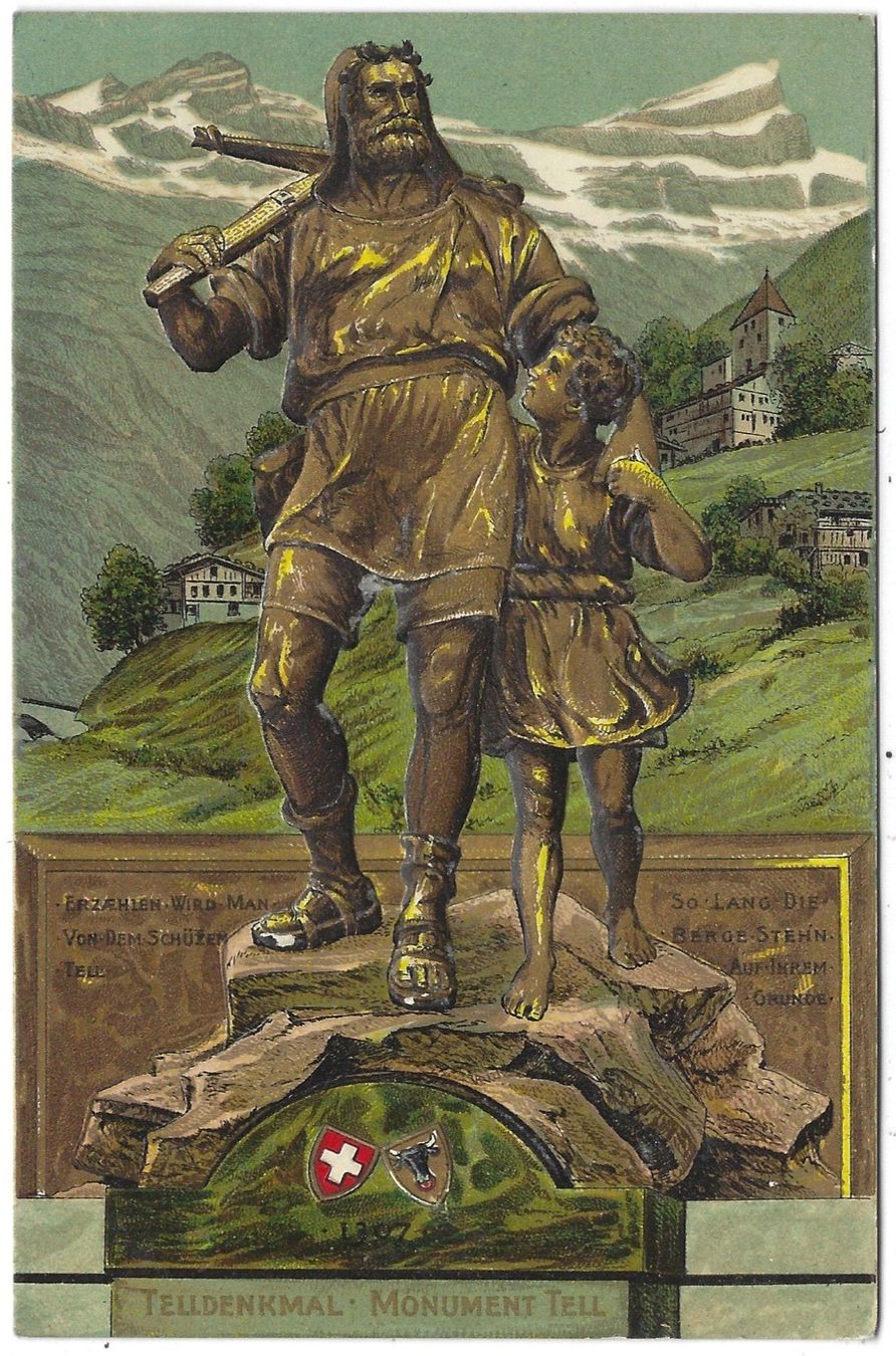 Cartoline postali: TELLDENKMAL   -   MONUMENT  TELL – Usato da Bütschwil venduto da Jackson1A