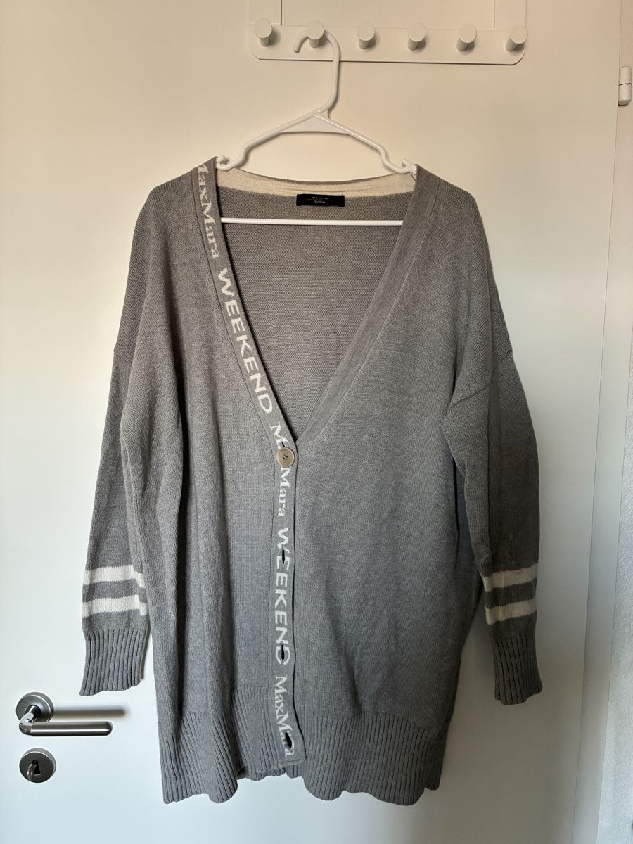 Max Mara Giacche: Max Mara Weekend Strickjacke Grau Gr. L – Usato da Wädenswil venduto da Gilmored83