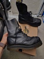 Dr. Martens Boots Steel Toe Black Leather High cut 38