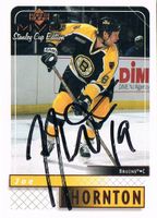 Joe Thornton NHL Autogramm UPPER DECK trading card 6x9cm