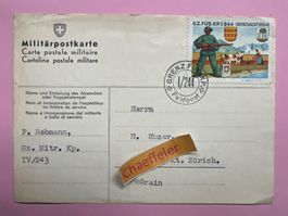 Militärpostkarte 1939-1940 Feldpost Grenz F KP. 1/244