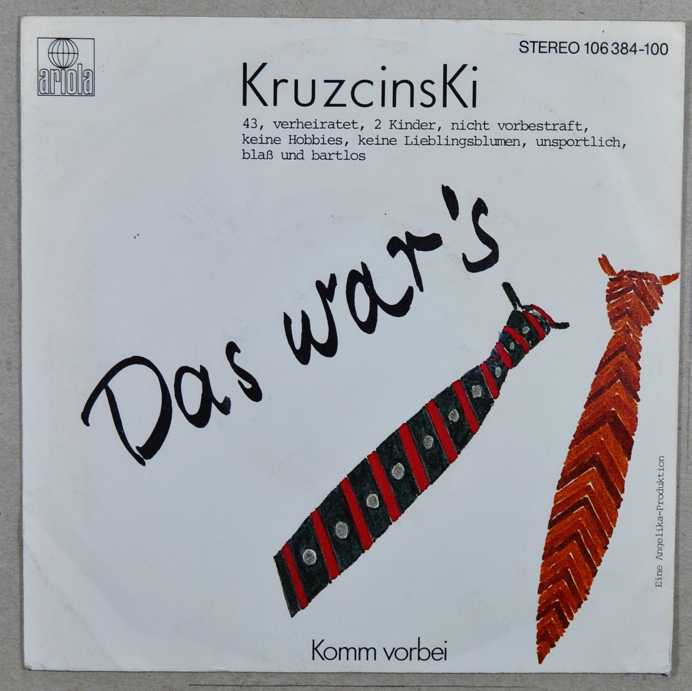 Vinyles: Single: KRUZCINSKI - Das war's – D'occasion à Frenkendorf par Yard-Sale-2000