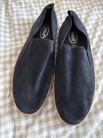 AM shoes: Blue suede slip-ons Size 43 - never used!