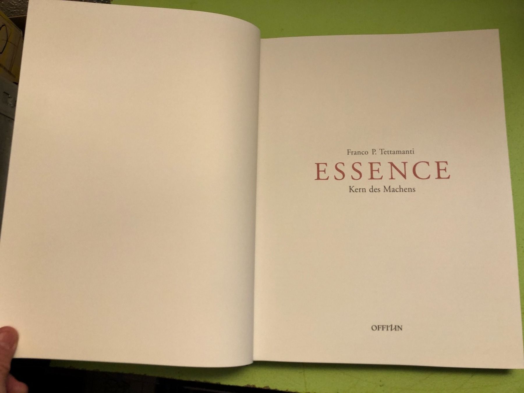 Libri: Franco P. Tettamanti: Essence. – Usato da Zürich venduto da allp 2