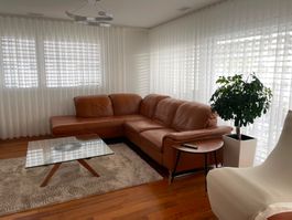 Ecksofa Leder braun mit Recamiere gebraucht guter Zustand