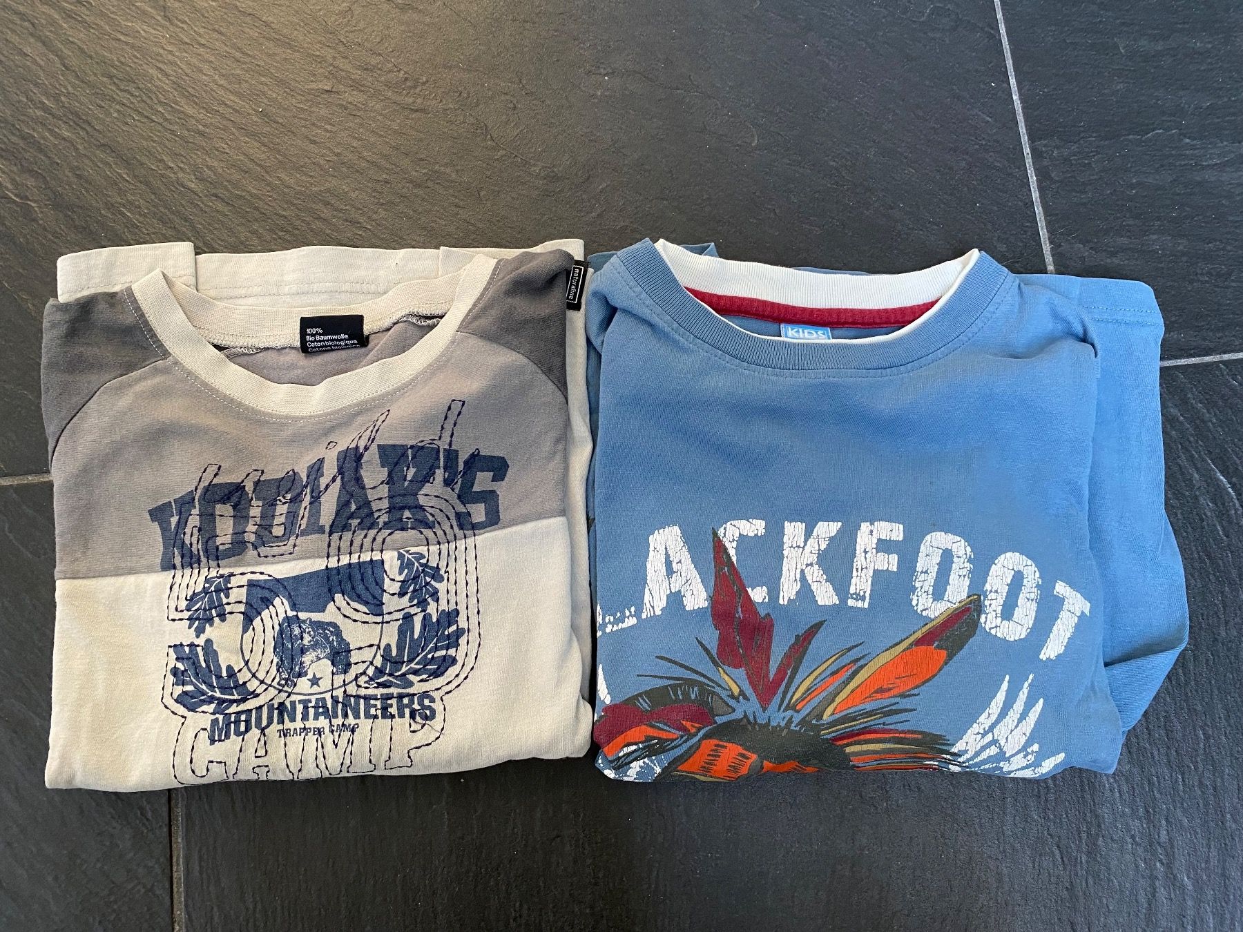 Pullover & Sweatshirts: 2 Langarmshirts Grösse 128 – Gebraucht aus Basel von lxbsl