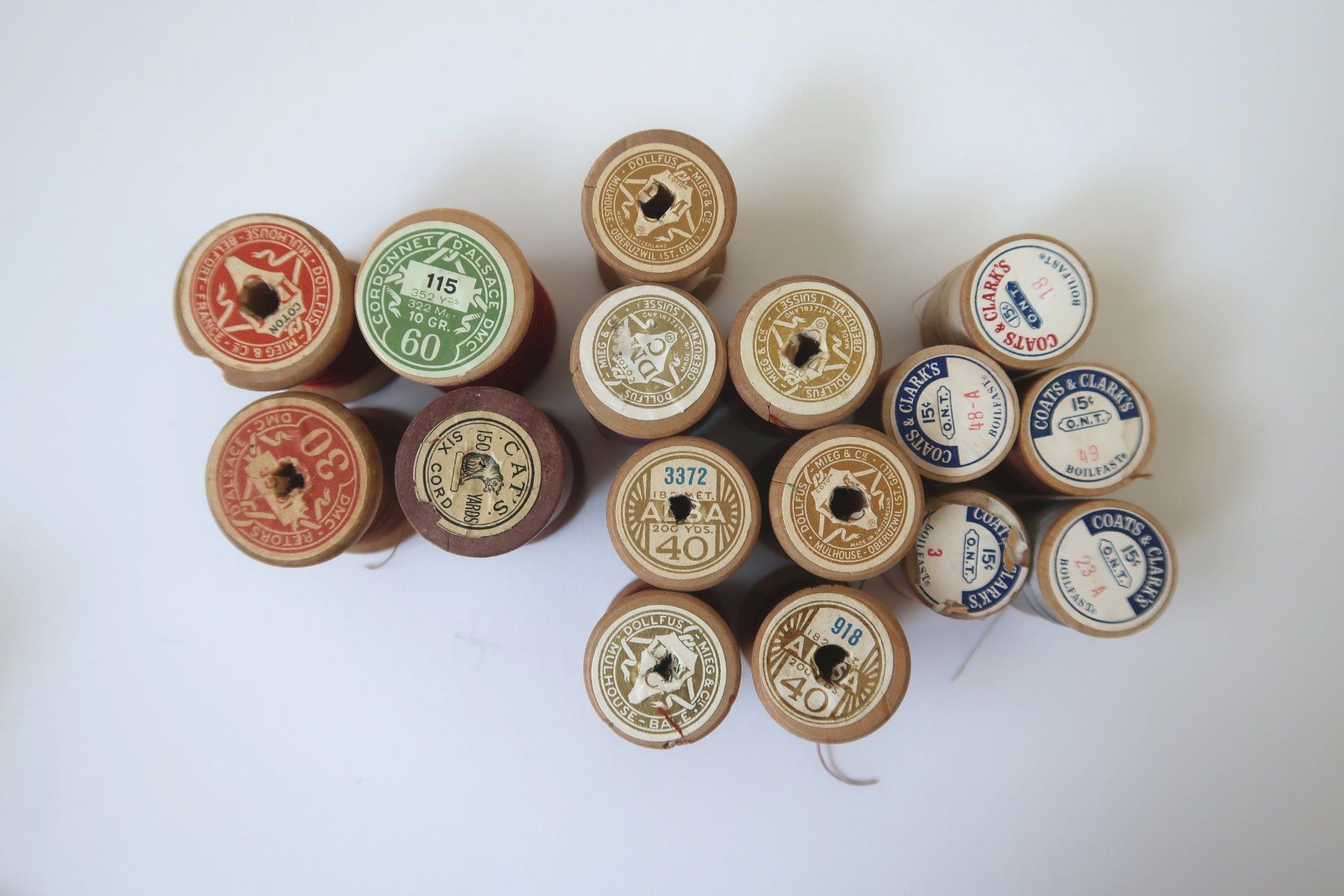 Holzartikel: Lot de 16 bobines en bois – Gebraucht aus Champlan von Cjayretro 1