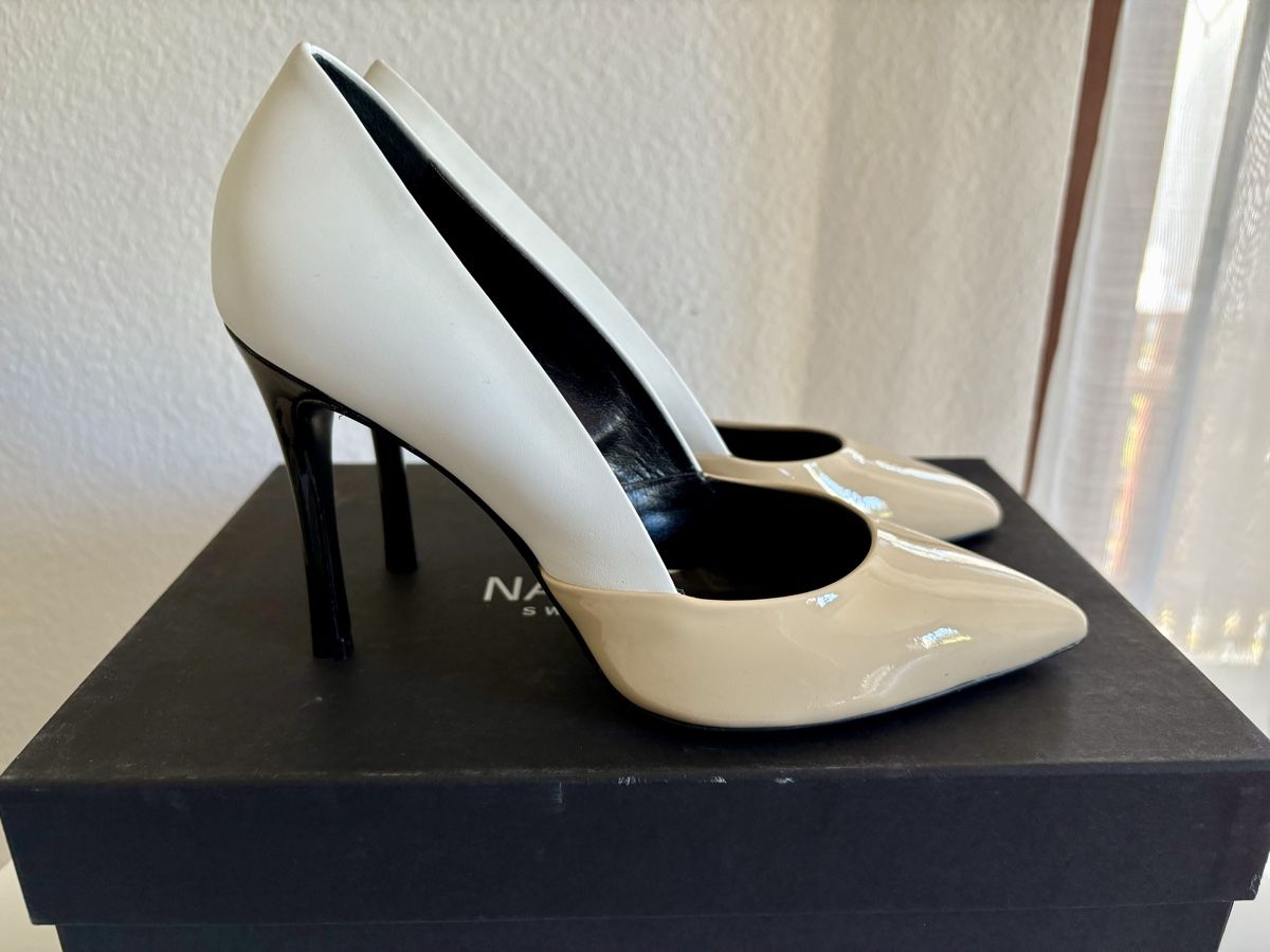 Navyboot Scarpe da donna: Navyboot High Heels in beige-weiss – Nuovo e nell'imballaggio originale da Riehen venduto da BESSI17 3