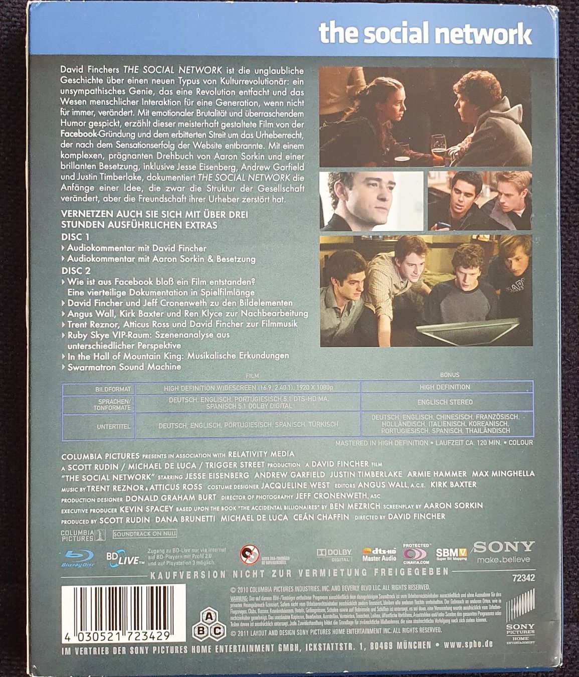 Tutti i DVDs: Blu-Ray-The Sozial Network – Usato da Langenthal venduto da SecondChanceShop 1