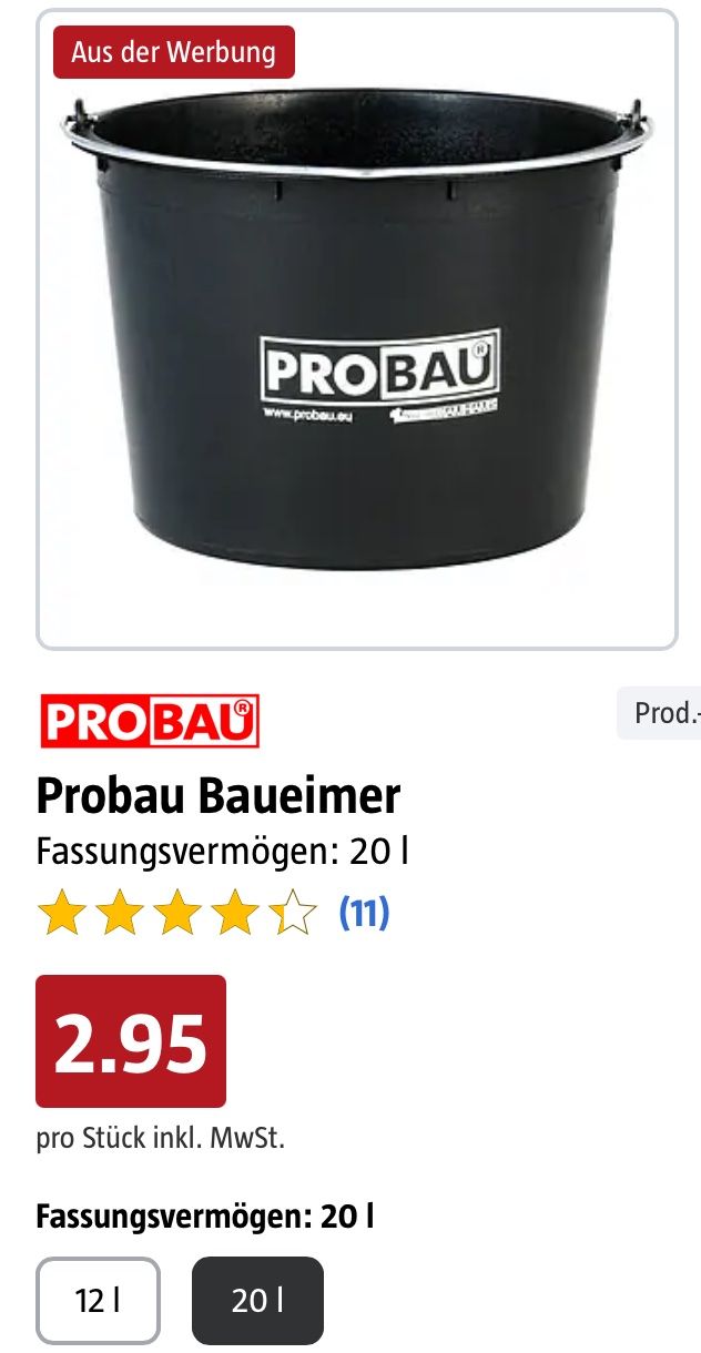 Autres articles pour la maison: Baueimer – D'occasion à Schwarzenburg par Majale 1