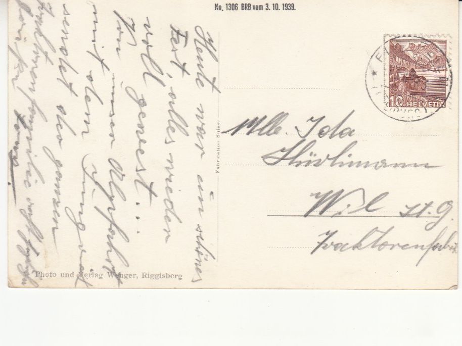 Cartoline postali: Ebenen Sangernboden 1943 – Usato da Bürglen TG venduto da StampGraf 1