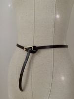 Cintura versatile in ecopelle, marrone scuro - 89 cm