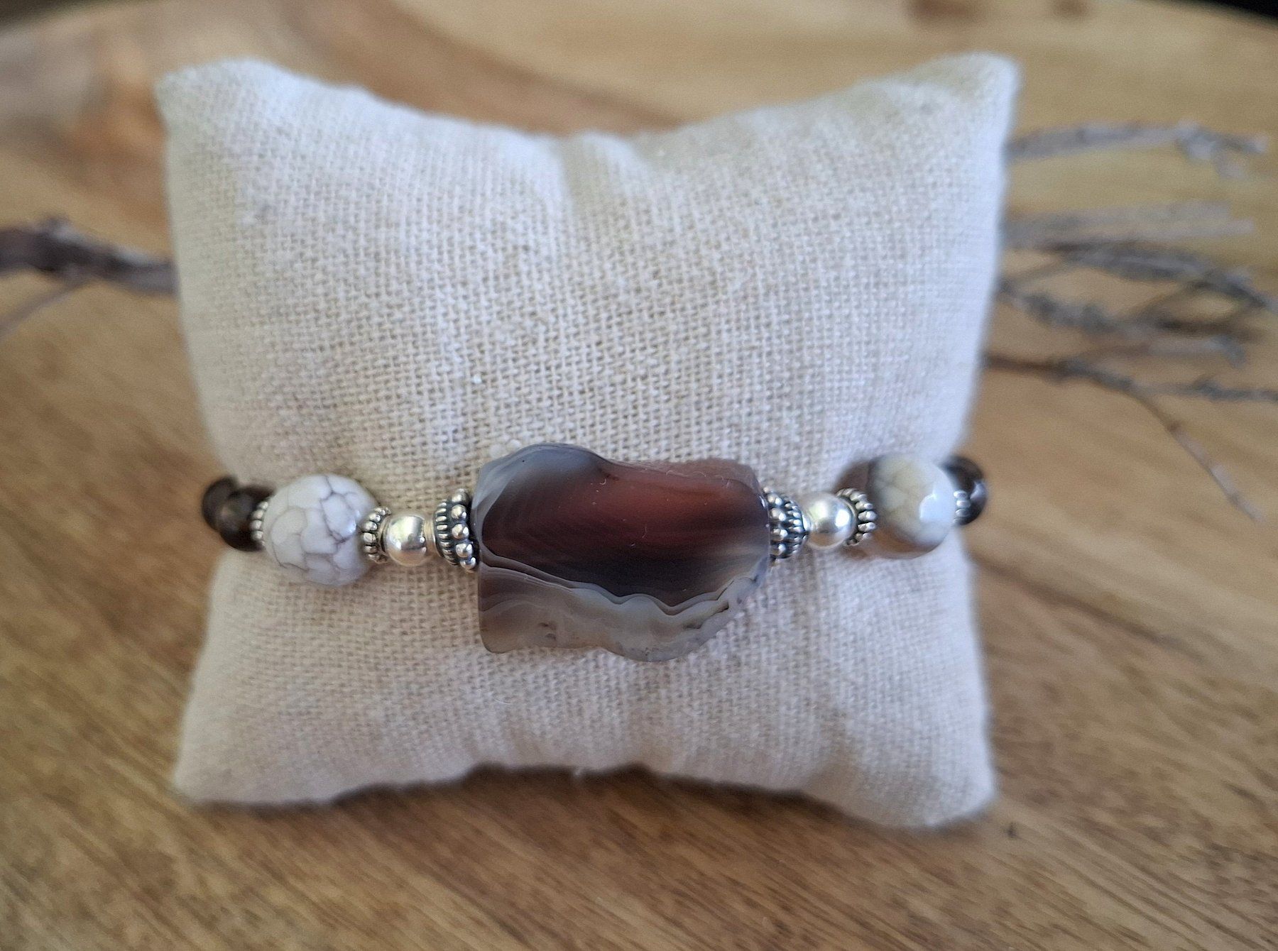 Bracciali & Braccialetti: BROWNIE - Edelsteinarmband - Silber - braun – Nuovo e nell'imballaggio originale da Mühlethal venduto da nicita-modeschmuck 2