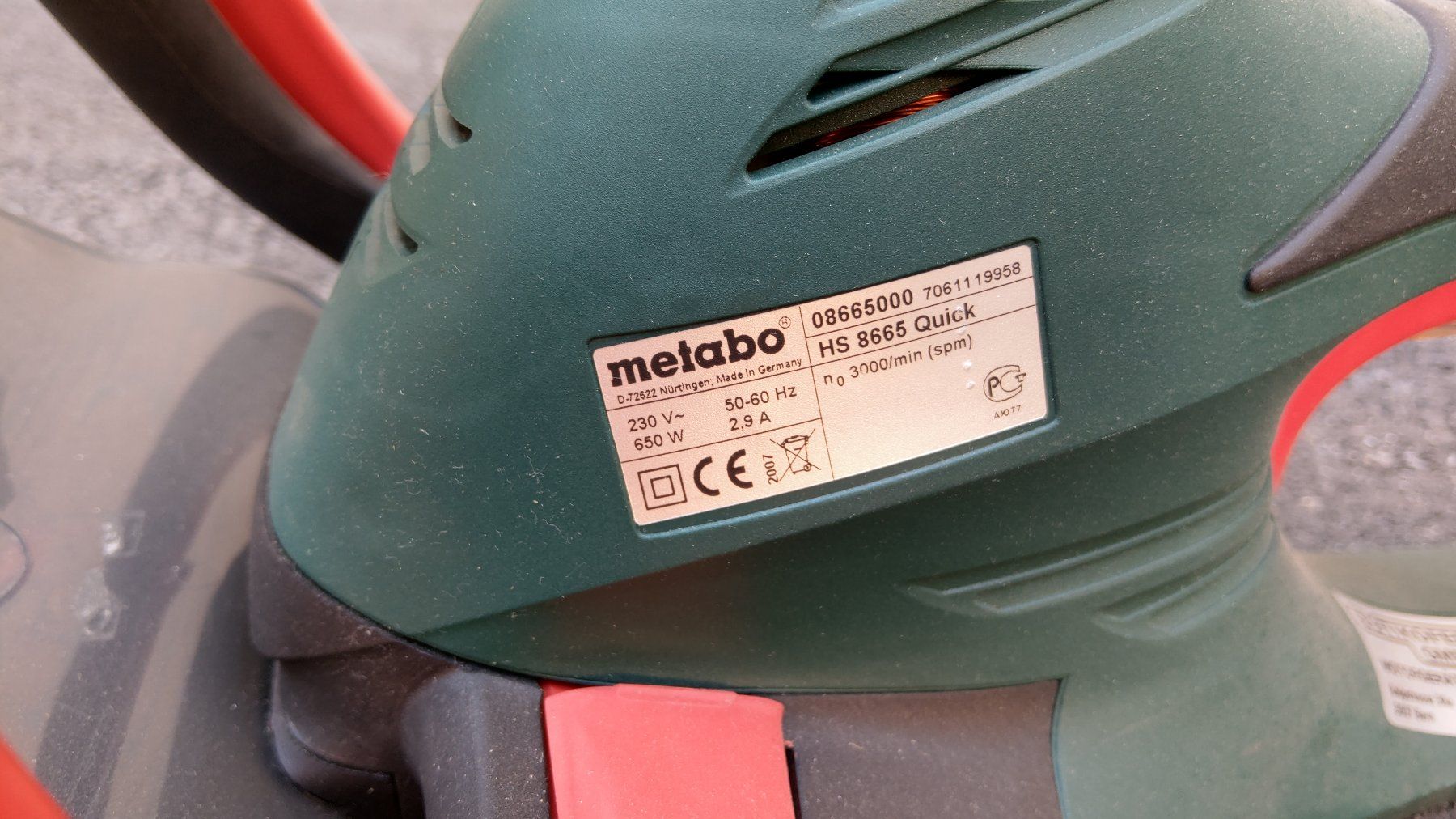 Metabo Tutti gli attrezzi: Heckenschere Metabo HS 8665 Quick – Usato da Bern venduto da ksliqbe 2