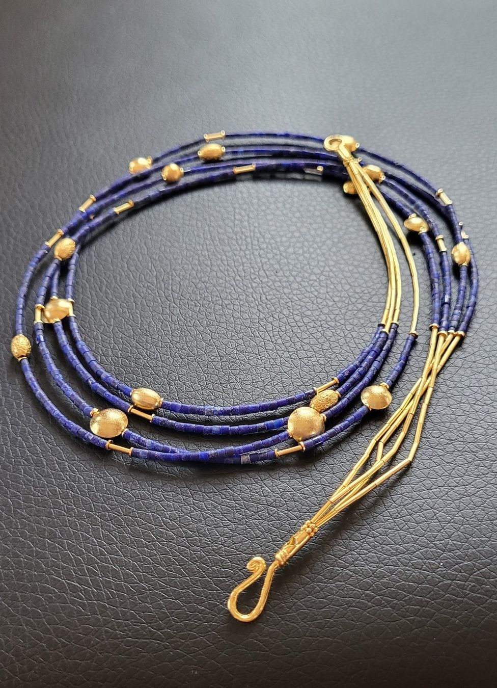 Catenine: 585 Gold Collier Mit Lapizlazuli – Usato da Wald ZH venduto da Dasilver 5