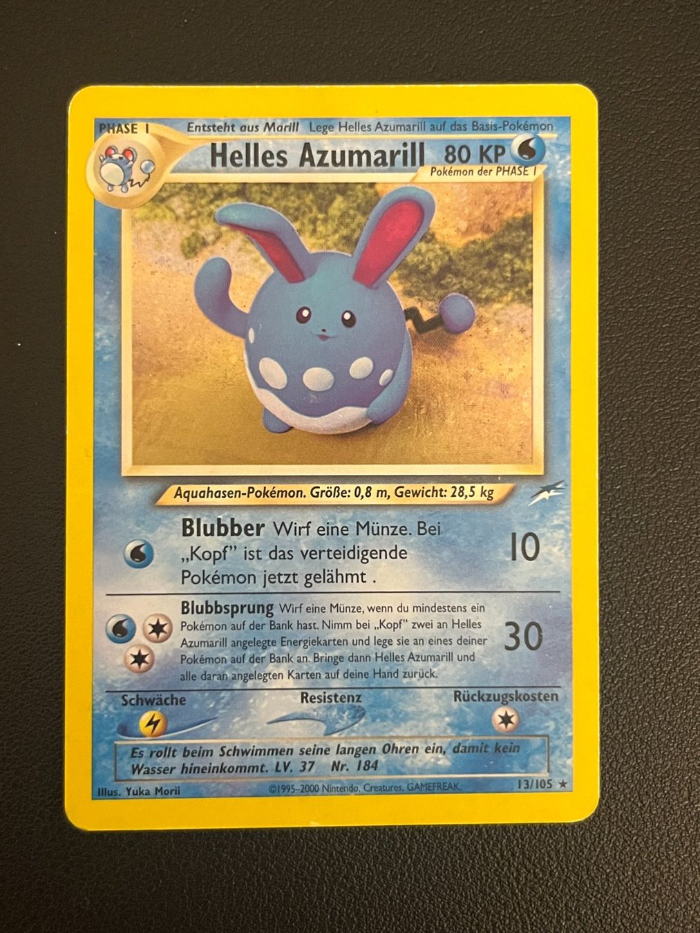 Pokémon Sammelbilder & Trading cards: Pokemon Helles Azumarill Holo – Gebraucht aus Zollikerberg von Guido175