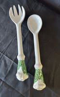 Salad Servers, ceramic with Lettuce Design for summer 🥬