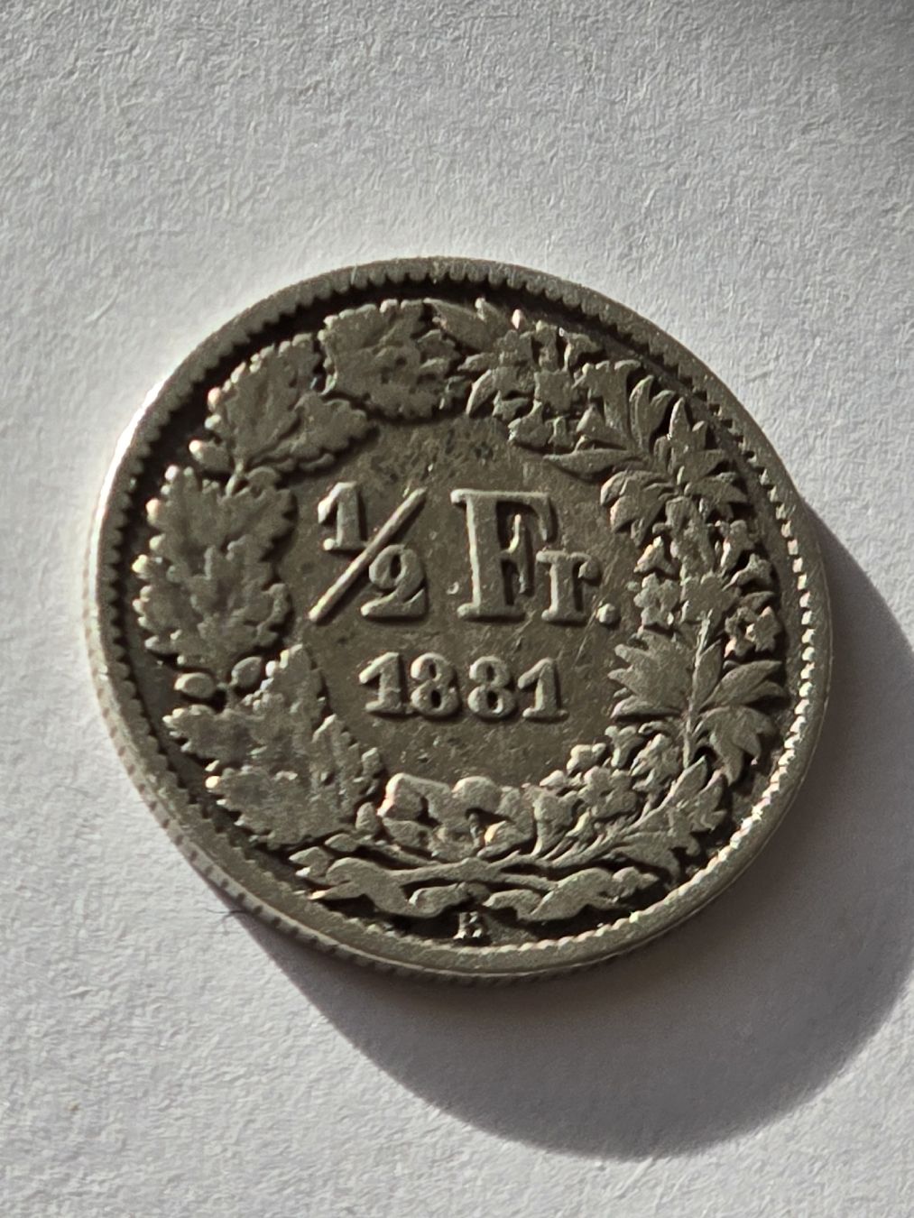 Alle Münzen: 50Rappen 1881 – Gebraucht aus Pfäffikon SZ von 26.4.14.17.25 1