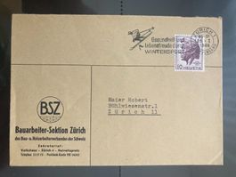 Schweiz 1946 Bedarfsbrief Pestalozzi EF Werbstempel Winter