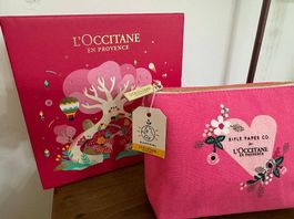 Occitane products with fabric bag and gift box