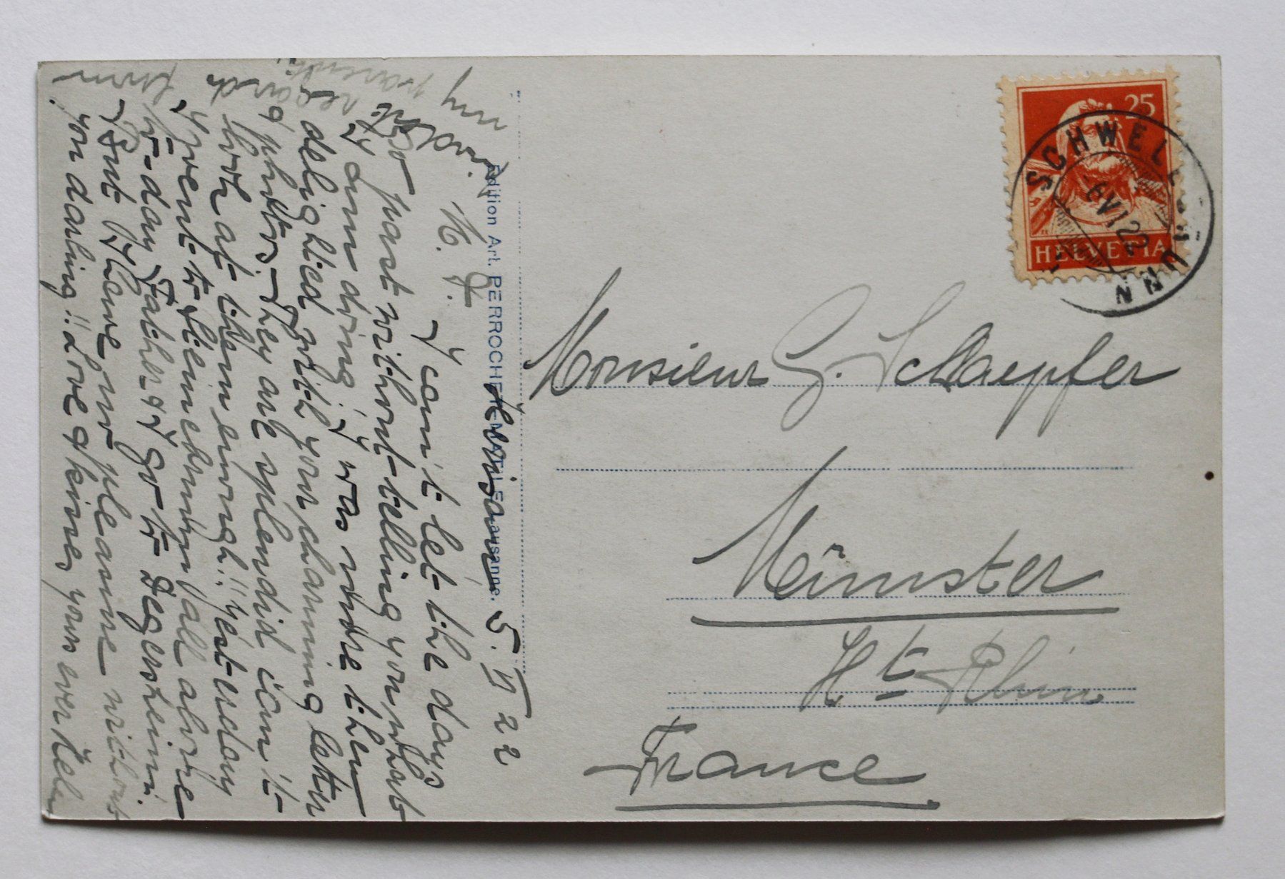 Cartoline postali: AK "HERISAU" 1922 – Usato da St. Gallen venduto da modernetc 1