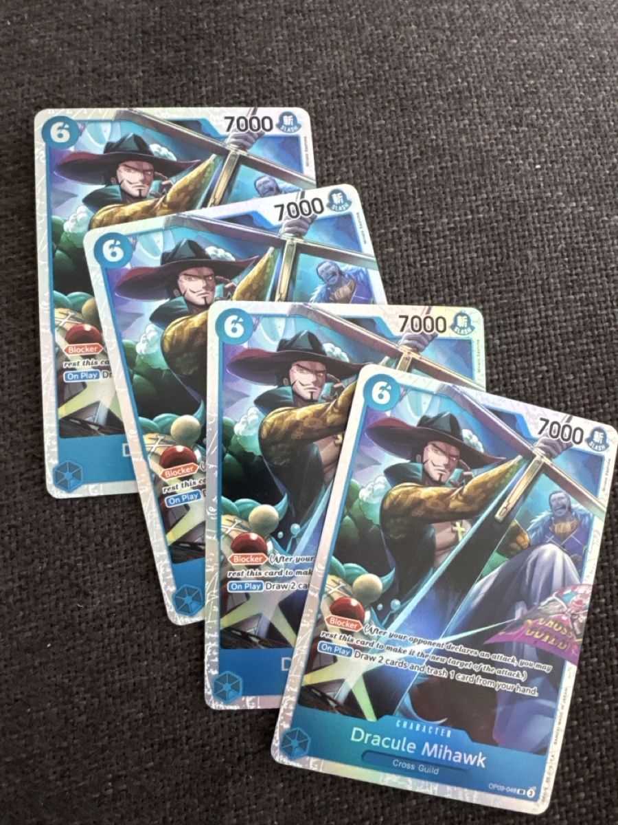 Bandai Cartes à collectionner: blue OP TCG Playset Dracule Mihawk OP09-048 SR – D'occasion à Suhr par calito-taxi