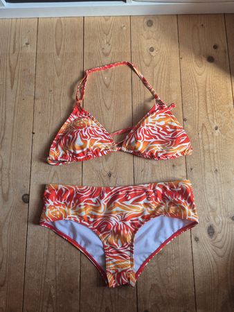 Orange/Weiss Sommer Bikini, Grösse 40, Top Zustand!