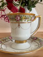 Edles Limoges Porzellan Set. Kaffeetasse/Teetasse mit Teller