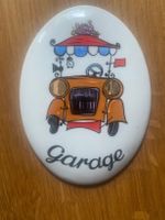Herziges Schild aus Keramik für die Garage. 10,2 cm x 7,5 cm