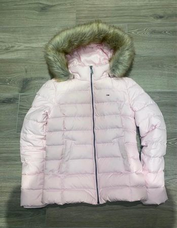 Tommy Jeans Steppjacke rosa mit Kapuze