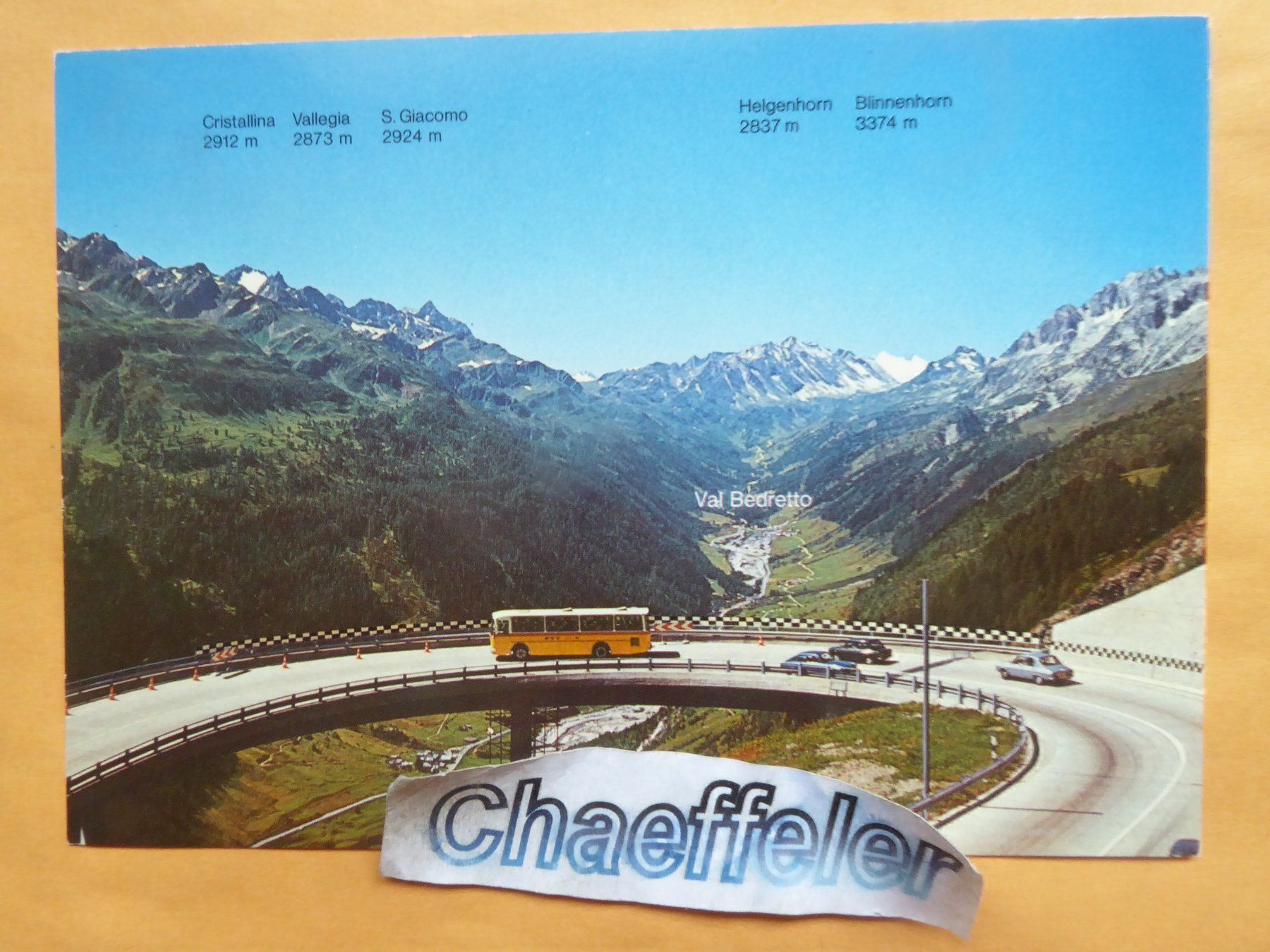 Cartoline postali: Strada del San Gottardo – Usato da Zürich venduto da Chaeffeler