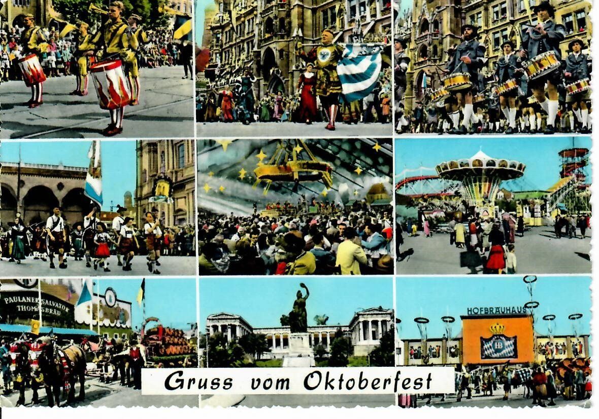 Cartoline postali: Gruss vom Oktoberfest 1960 – Usato da Hochdorf venduto da Ziegel-16