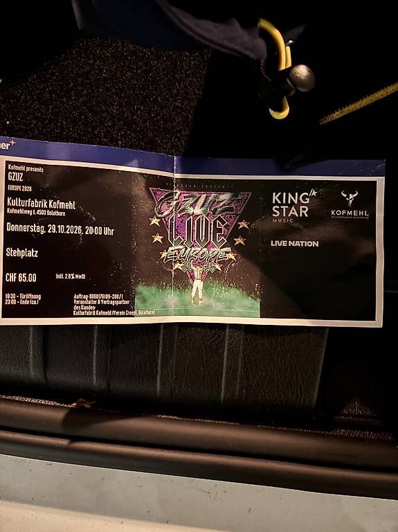 Biglietti: Gzuz Ticket  – Nuovo e nell'imballaggio originale da Füllinsdorf venduto da stephaniseli