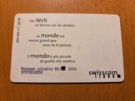 TAXCARD - TELEFONKARTE / SCHWEIZ DATUM ABGEDECKT