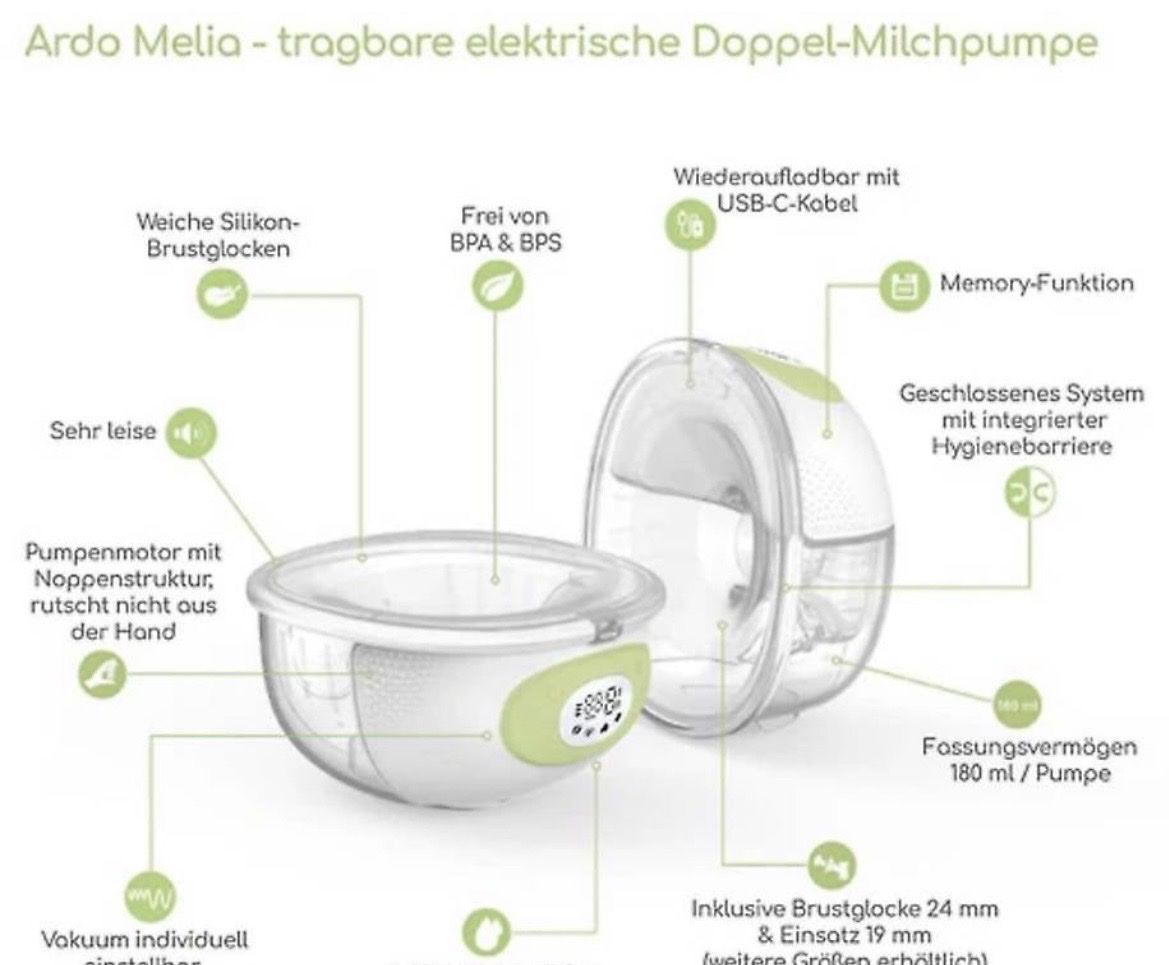 Ardo Accessori per l’allattamento: NEU Ardo Melia Milchpumpe – Nuovo e nell'imballaggio originale da Ibach venduto da Expert_Group 2