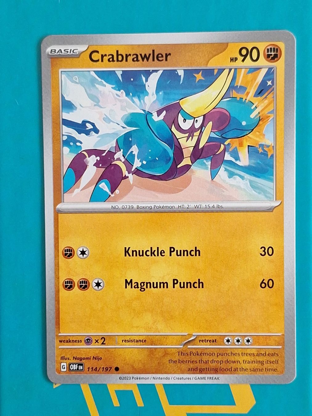 Pokémon Carte collezionabili: Crabrawler - Pokemon Obsidian Flames – Usato da Altstätten SG venduto da GGsGameshop