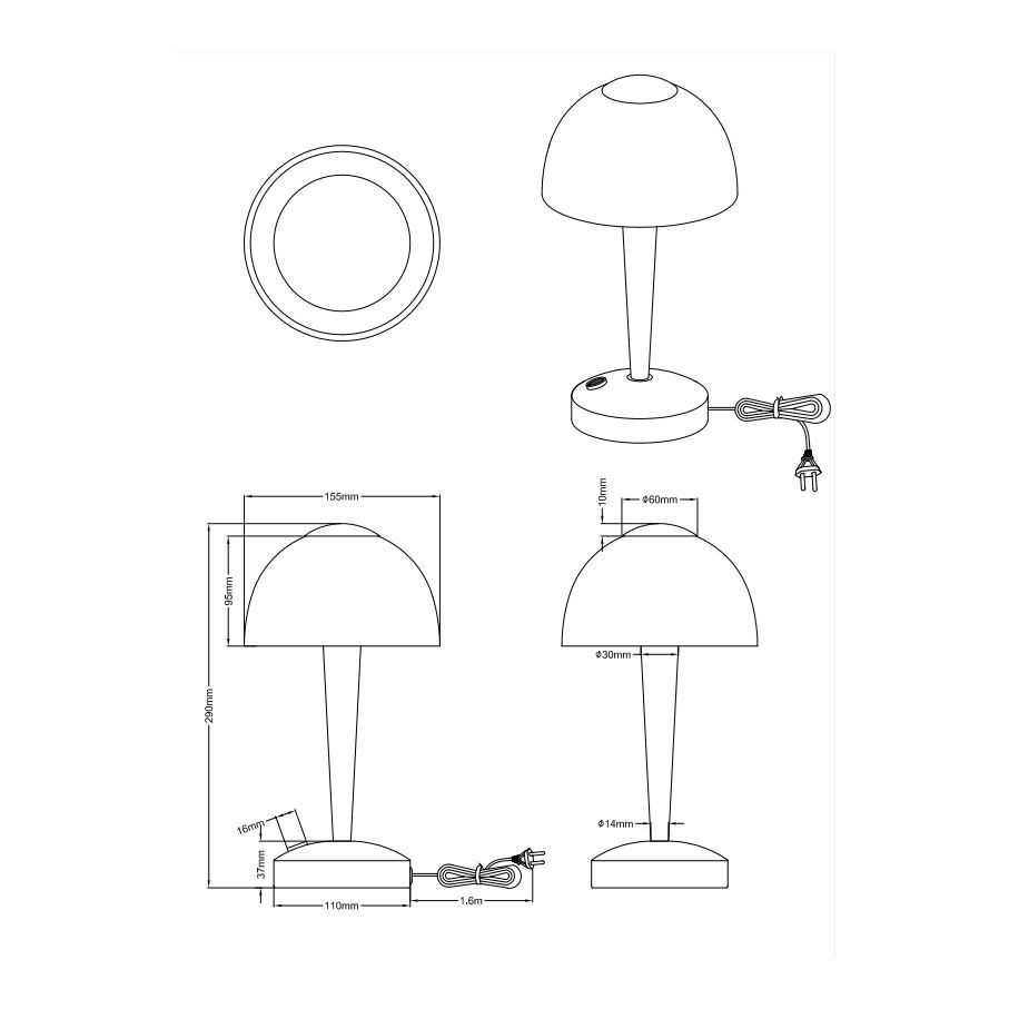 Lampade: LED Tischleuchte. Messing, 28 cm Höhe – Nuovo (secondo la descrizione) da Kreuzlingen venduto da Smart-Light 4