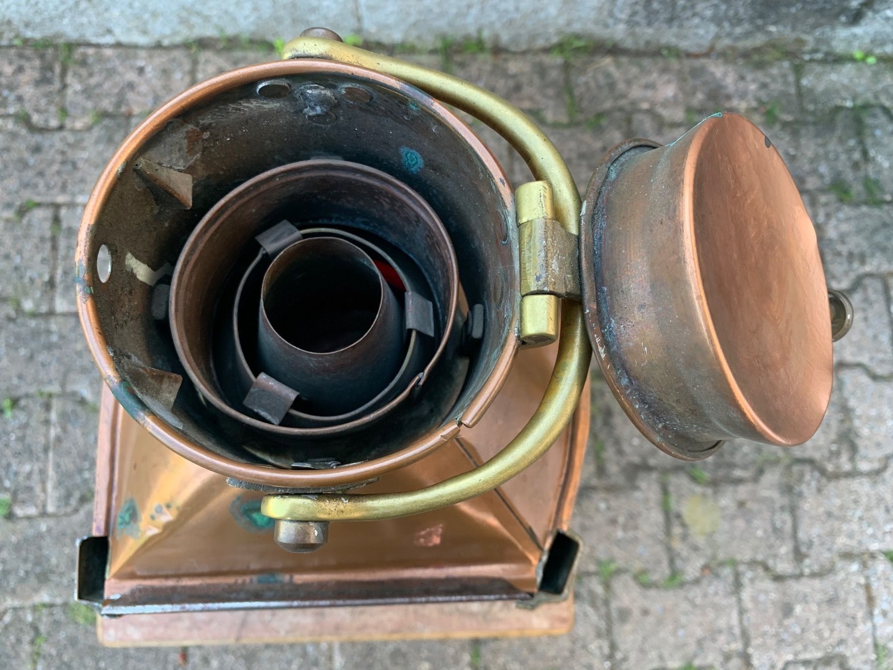 Lampen: seltene alte Alderson & Gyde Birmingham Schiffslampe – Gebraucht aus Feldbach von Olive1 8