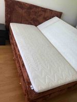 Boxspringbett braun mit Matratzen gebrauchter Zustand