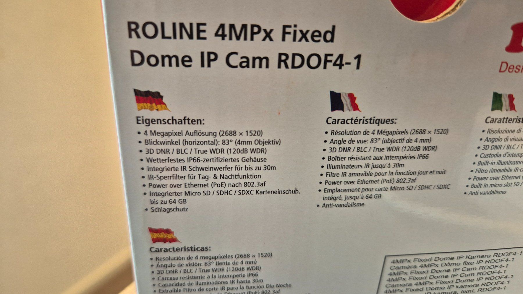 Appareil photo: Roline 4MPx fixed Dome IP Cam RDOF4-1 – D'occasion à Sitterdorf par Lenggi7 2