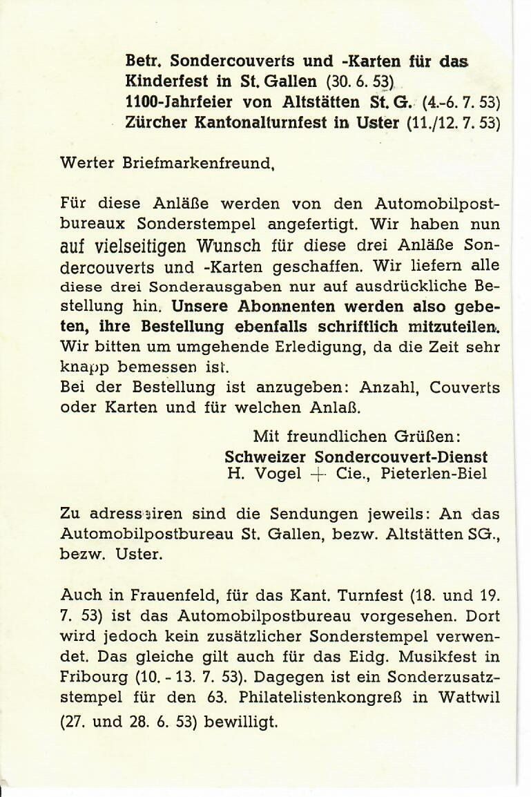Tous les timbres: PK, Kinderfest St.Gallen – D'occasion à Hochdorf par Ziegel-16 1