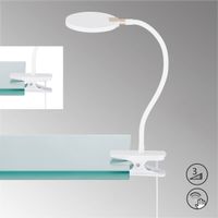 LED Klemmleuchte, Weiss, 35 cm Höhe